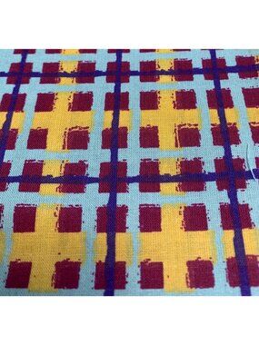 Colorful Checkered Cotton Fabric 1/2 yard x 42" Crafts Sewing Quilting